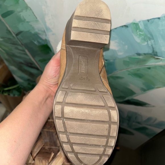 ESPRIT Hadley faux fur collar booties in camel color - Picture 3 of 7